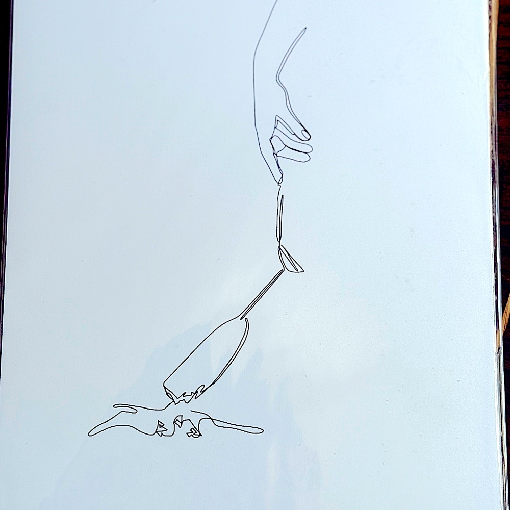 “Champagne Problems” Taylor Swift Minimalist Line Art Print 8x10 NEW/wrapped